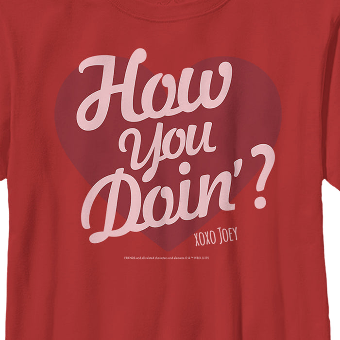 Fifth Sun Boy's Friends Valentine's Day How You Doin' Heart T-Shirt