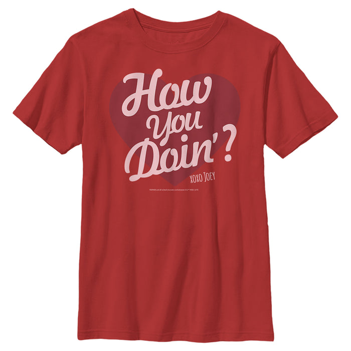 fifth sun Boy's Friends Valentine's Day How You Doin' Heart T-Shirt