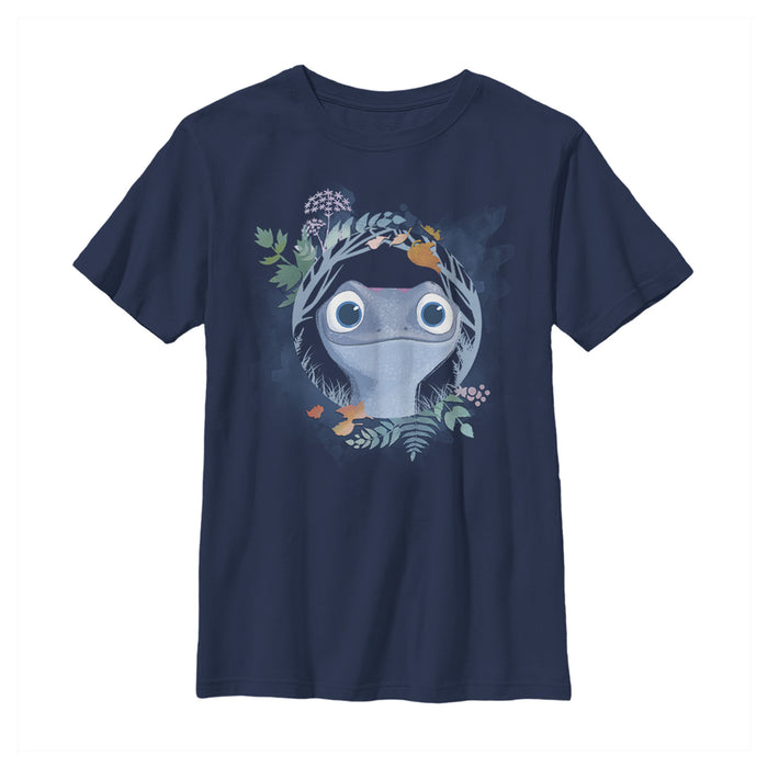 fifth sun Boy's Frozen 2 Bruni The Salamander Watercolor Portrait T-Shirt