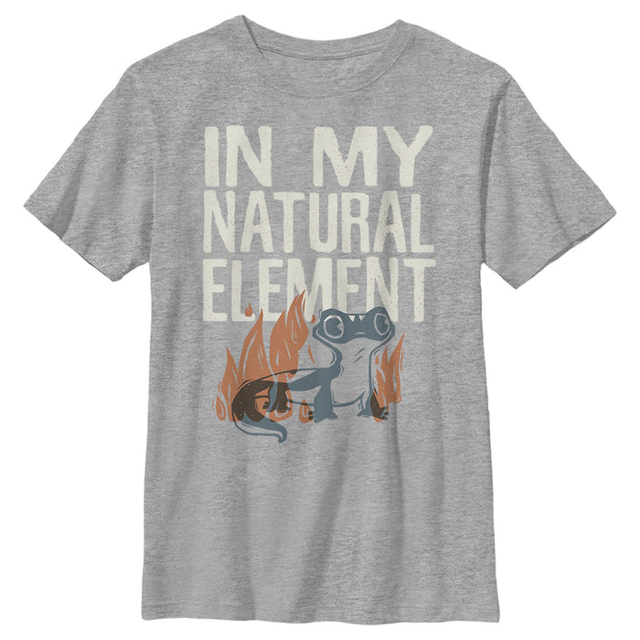 fifth sun Boy's Frozen 2 Natural Salamander T-Shirt