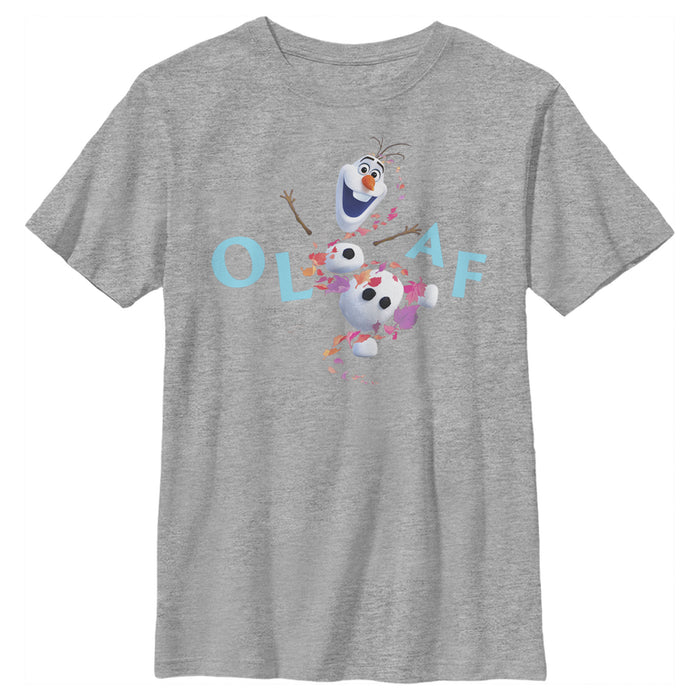 fifth sun Boy's Frozen 2 Olaf Autumn Leaves Happy Portrait T-Shirt