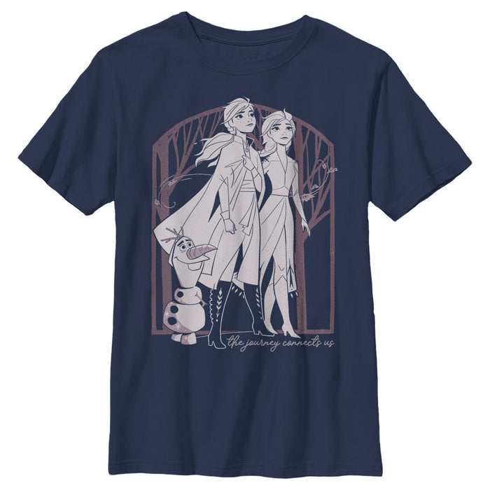 fifth sun Boy's Frozen 2 Sister Forest Frame T-Shirt