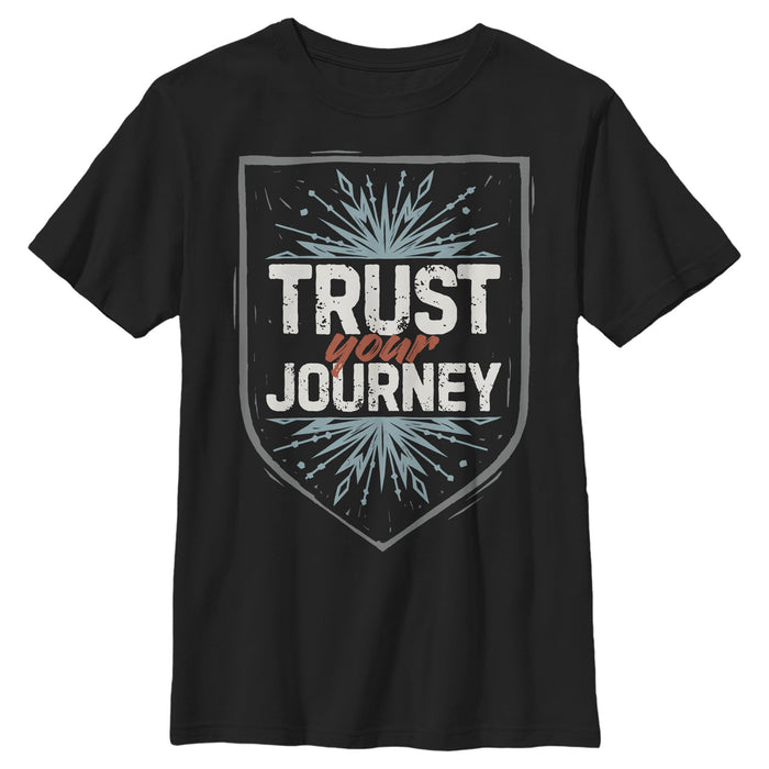 fifth sun Boy's Frozen 2 Trust Your Journey Crest T-Shirt