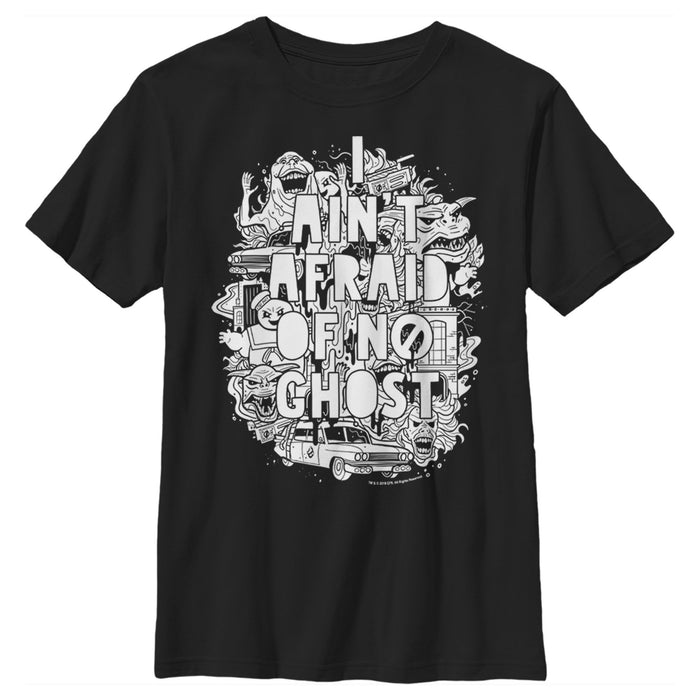 Fifth Sun Boy's Ghostbusters Ain't Afraid Ghost Collage T-Shirt