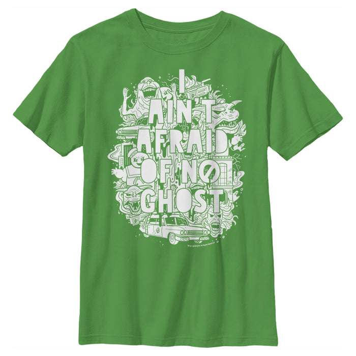 fifth sun Boy's Ghostbusters Ain't Afraid Ghost Collage T-Shirt