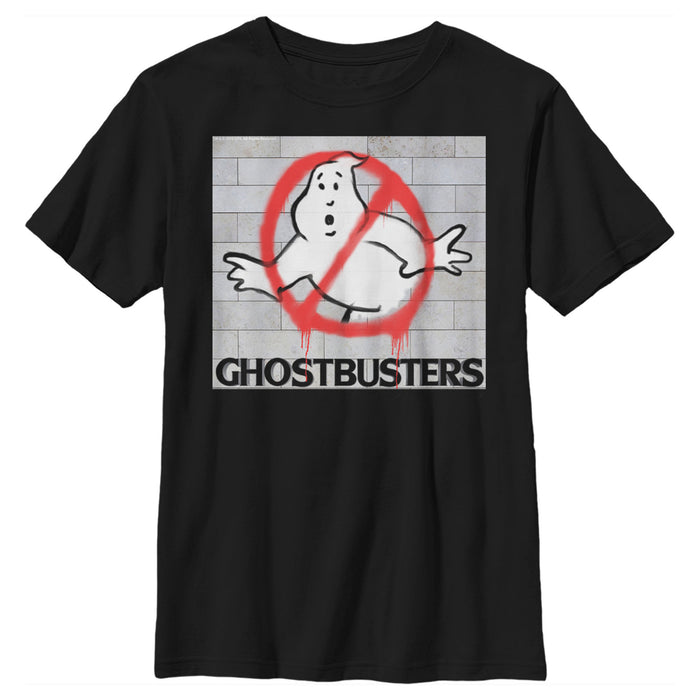fifth sun Boy's Ghostbusters Brick Spray Logo T-Shirt