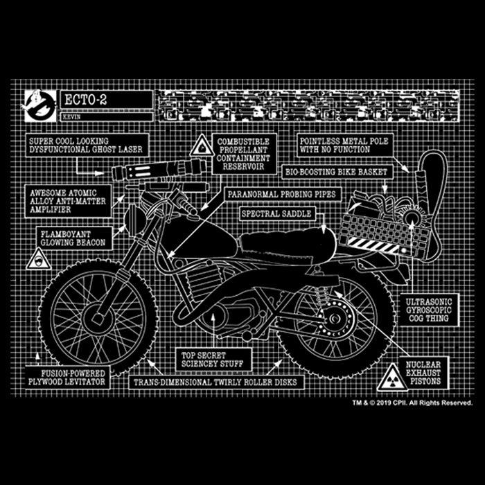 Fifth Sun Boy's Ghostbusters Ecto-2 Black Blueprint T-Shirt