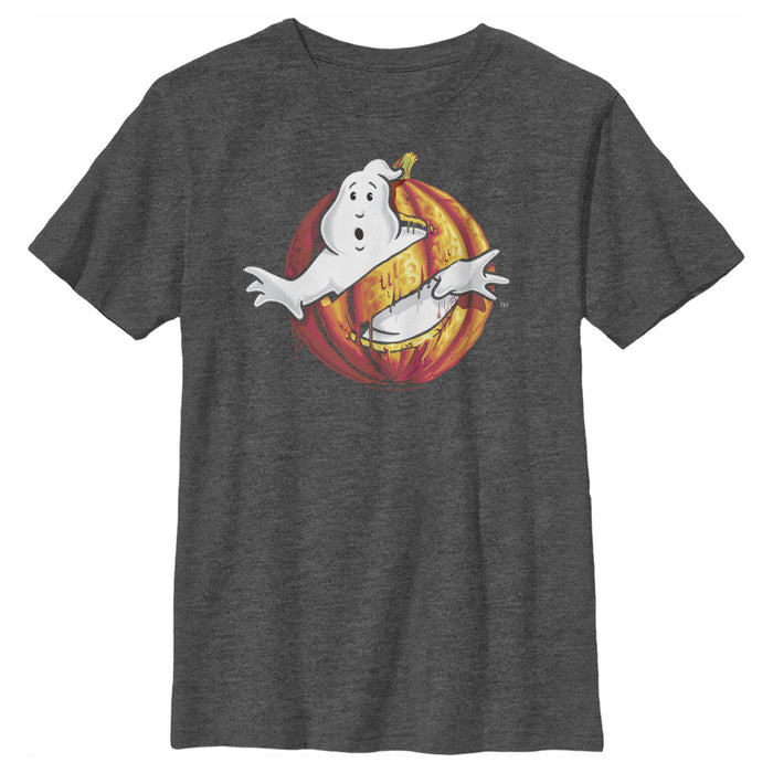 Fifth Sun Boy's Ghostbusters Halloween Pumpkin Logo T-Shirt