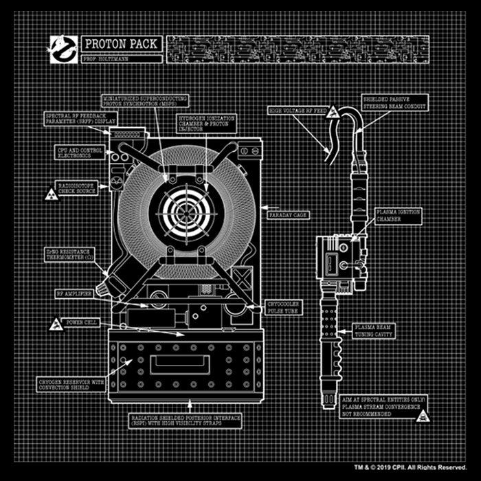 Fifth Sun Boy's Ghostbusters Proton Pack Blueprint T-Shirt
