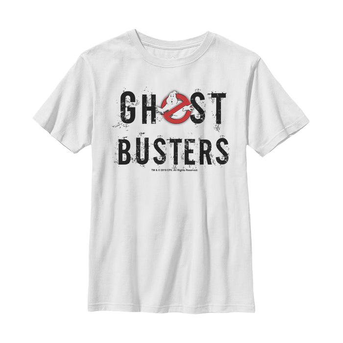 fifth sun Boy's Ghostbusters Scratchy Text Logo T-Shirt