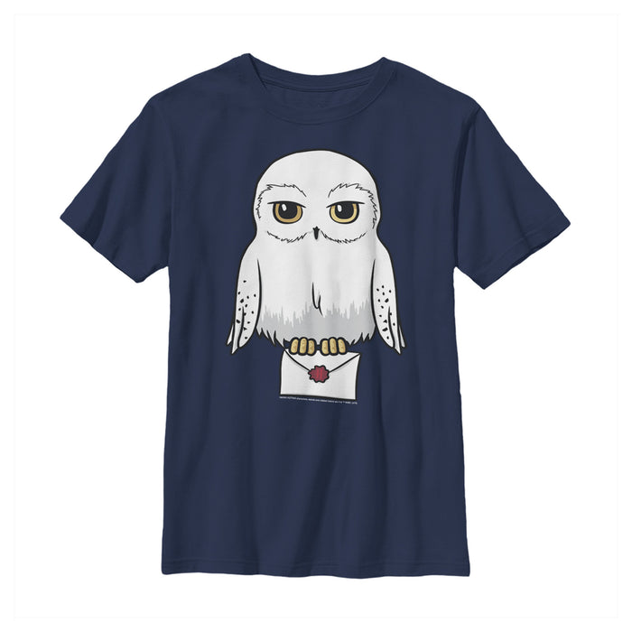 fifth sun Boy's Harry Potter Cartoon Hedwig Letter T-Shirt