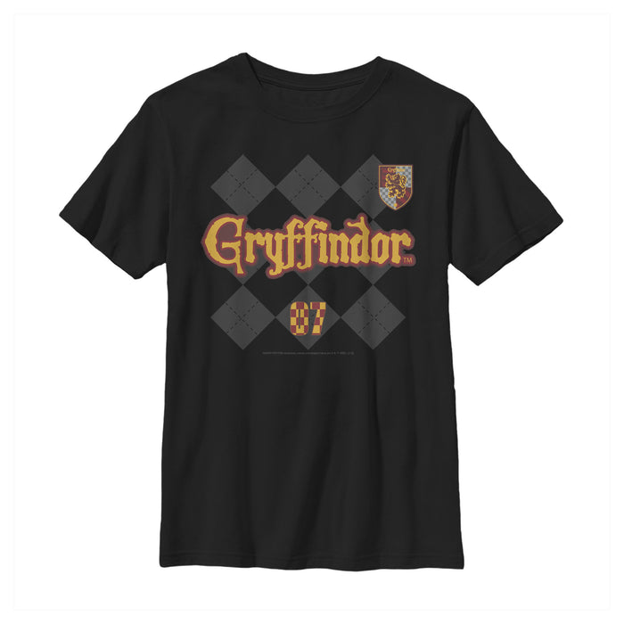 fifth sun Boy's Harry Potter Gryffindor Argyle Print T-Shirt