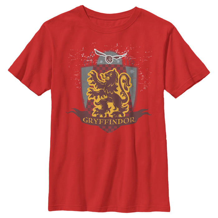 fifth sun Boy's Harry Potter Gryffindor Quidditch Coat of Arms T-Shirt