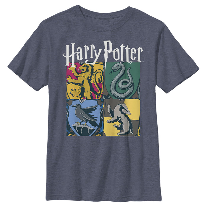 Fifth Sun Boy's Harry Potter Hogwarts Houses Vintage Collage T-Shirt