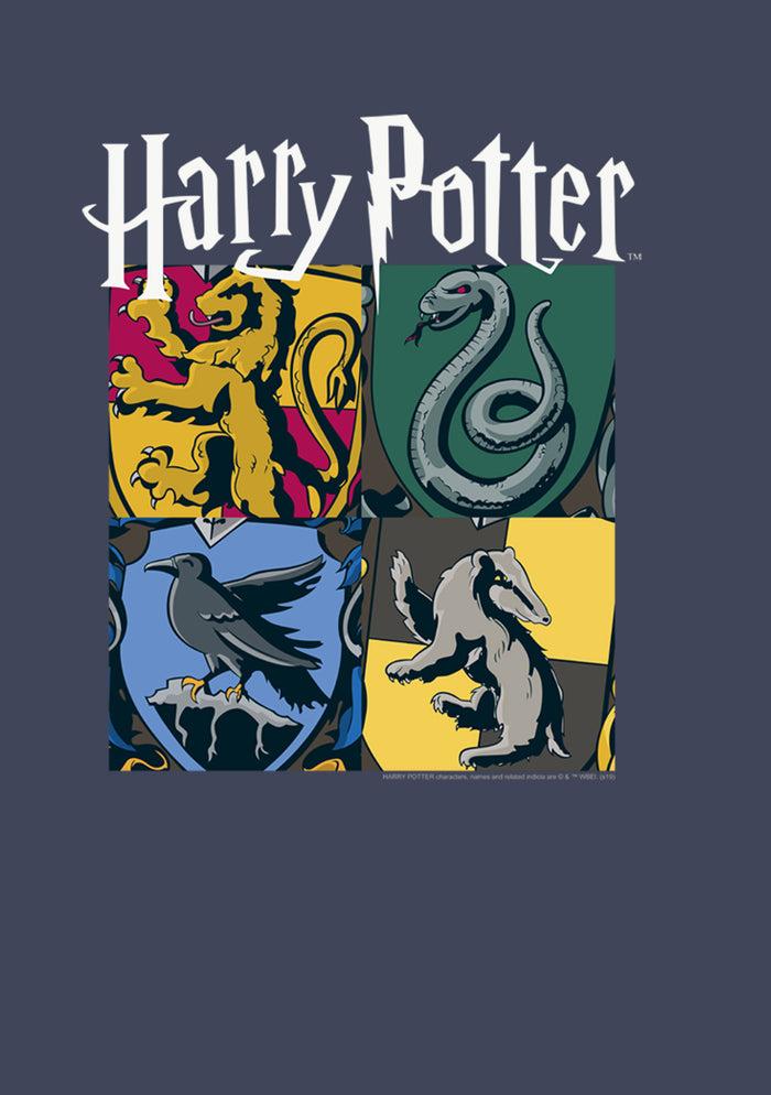 Fifth Sun Boy's Harry Potter Hogwarts Houses Vintage Collage T-Shirt
