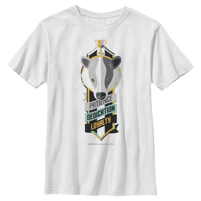 fifth sun Boy's Harry Potter Hufflepuff Patience Dedication Loyalty T-Shirt