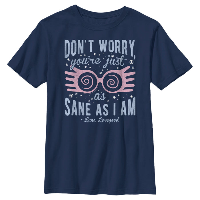 fifth sun Boy's Harry Potter Just As Sane As Luna Lovegood T-Shirt