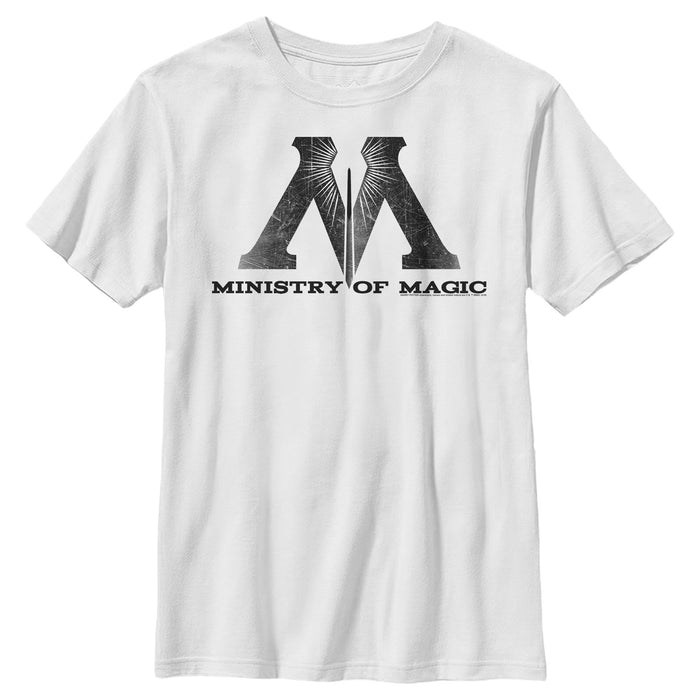 fifth sun Boy's Harry Potter Ministry Of Magic Logo T-Shirt