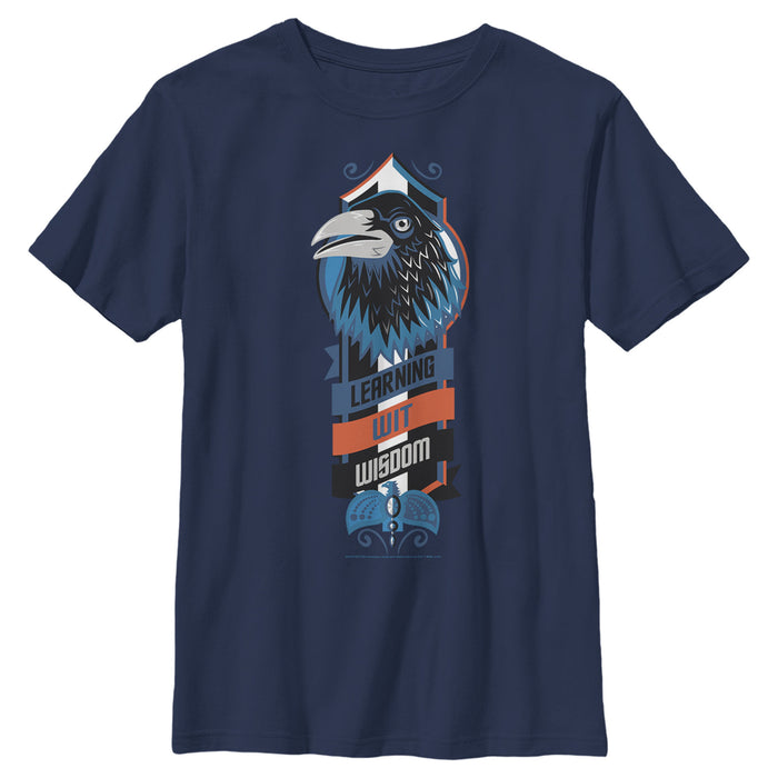fifth sun Boy's Harry Potter Ravenclaw Bird Emblem T-Shirt