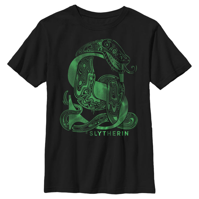 fifth sun Boy's Harry Potter Slytherin S Logo T-Shirt