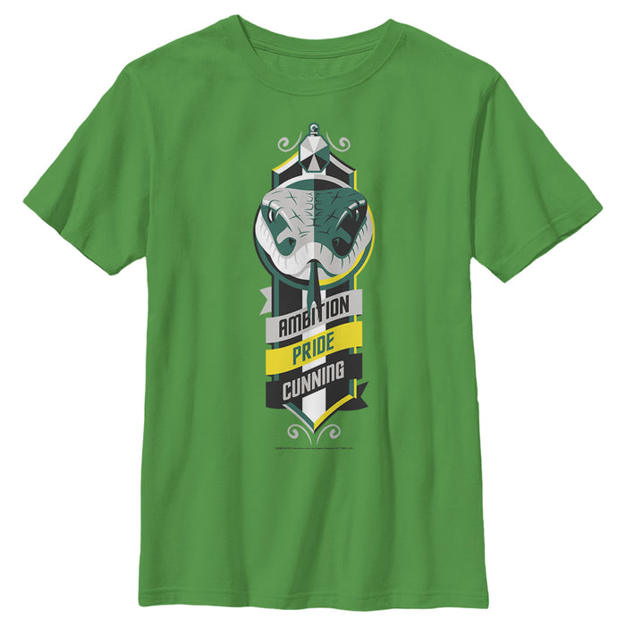 fifth sun Boy's Harry Potter Slytherin Snake Emblem T-Shirt