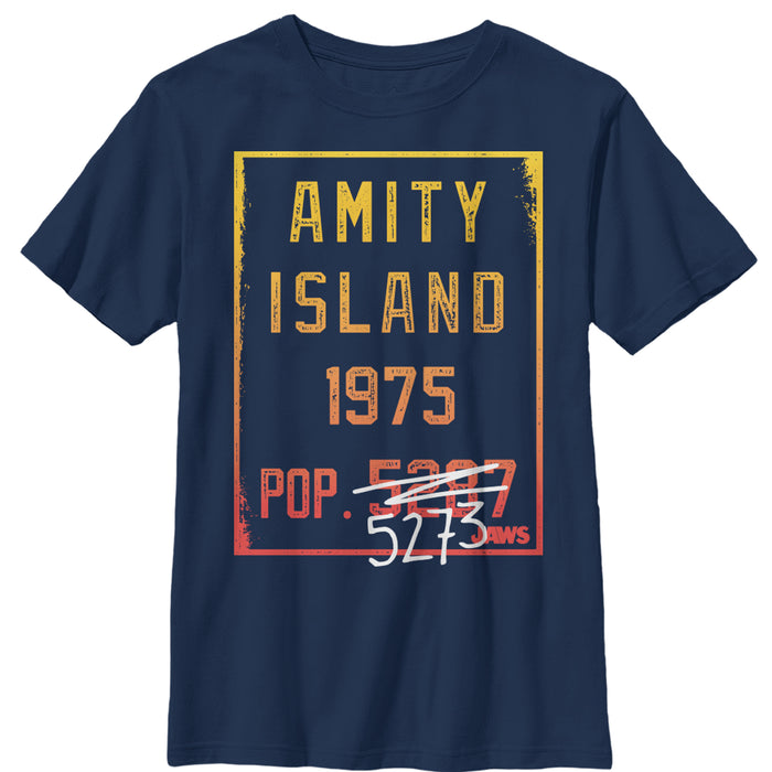 fifth sun Boy's Jaws Amity Island Population T-Shirt