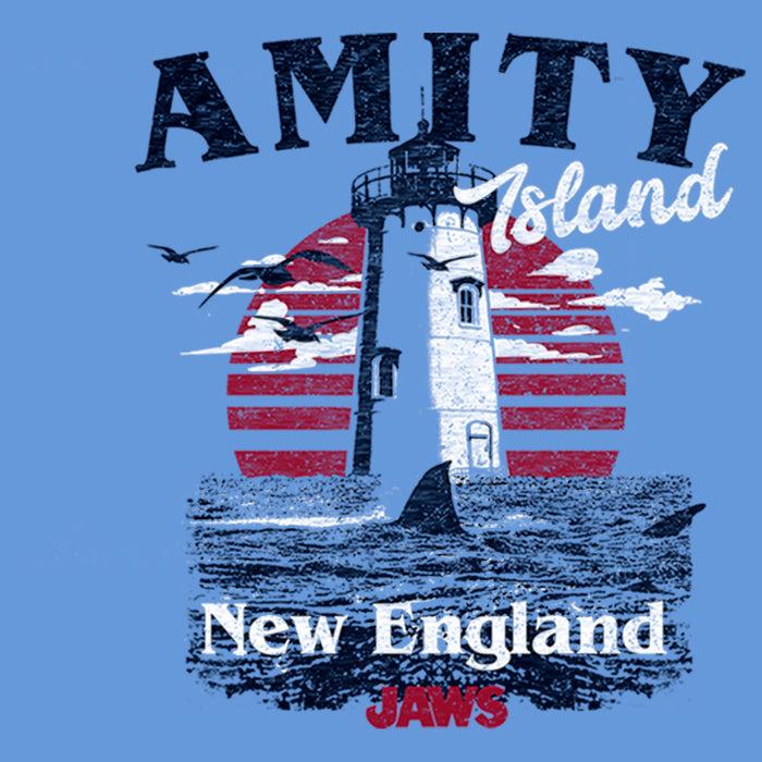 Fifth Sun Boy's Jaws Amity Island Tourist Lighthouse Performance Tee