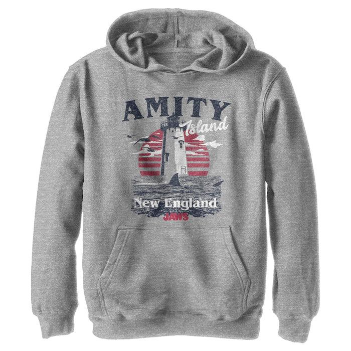 fifth sun Boy's Jaws Amity Island Tourist Lighthouse Pull Over Hoodie