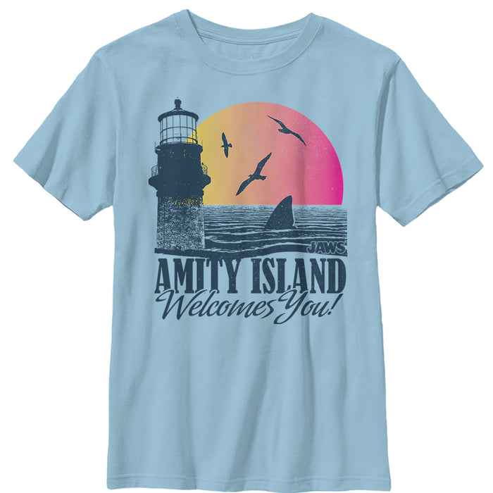 fifth sun Boy's Jaws Amity Island Tourist Welcome T-Shirt