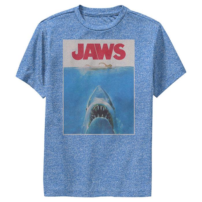 Fifth Sun Boy's Jaws Retro Distressed Poster Performance Tee