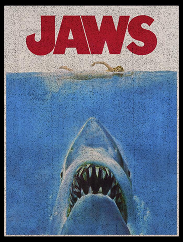 Fifth Sun Boy's Jaws Retro Distressed Poster Pull Over Hoodie