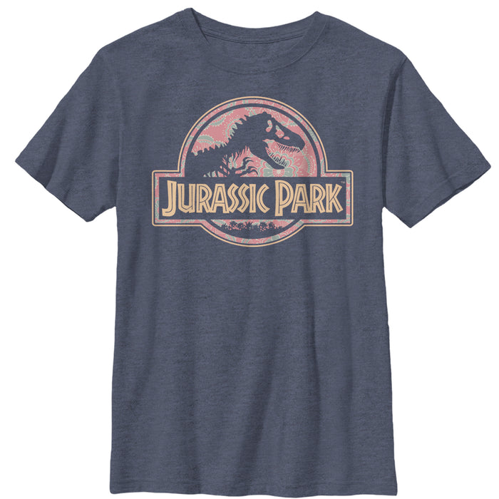 fifth sun Boy's Jurassic Park Logo Henna Print T-Shirt