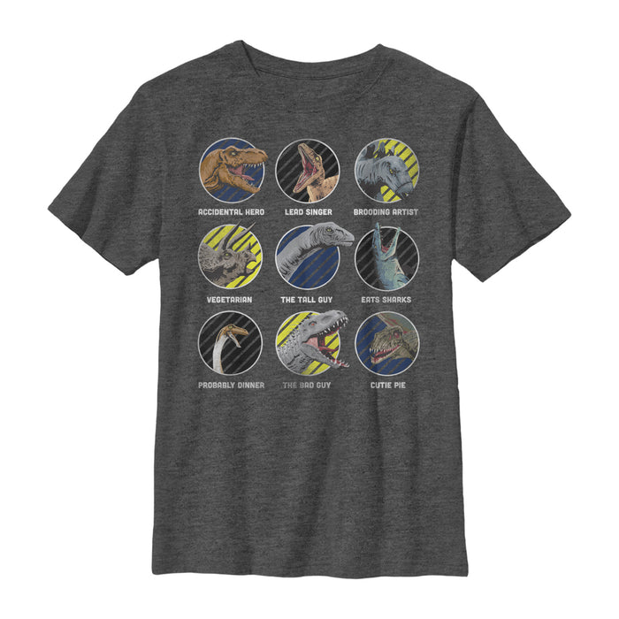 fifth sun Boy's Jurassic World Dinosaur Classmate Titles T-Shirt