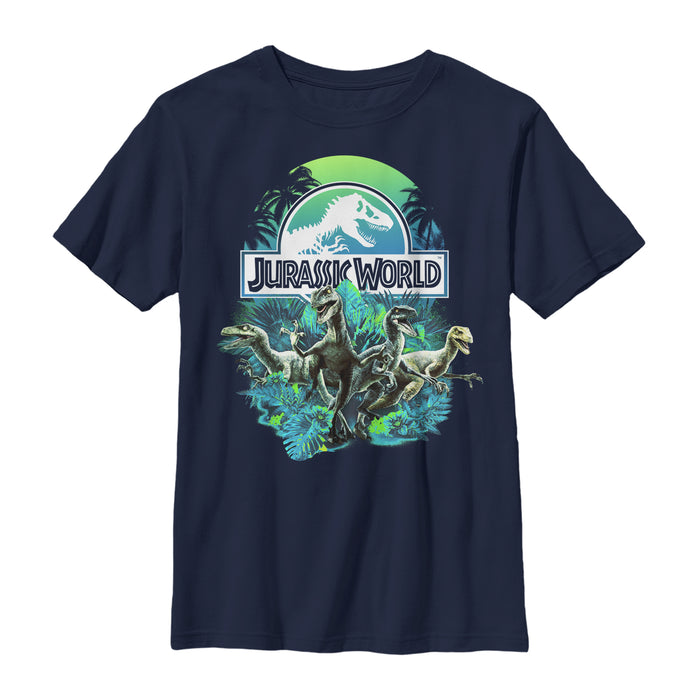 fifth sun Boy's Jurassic World Dinosaur Nature Scene T-Shirt