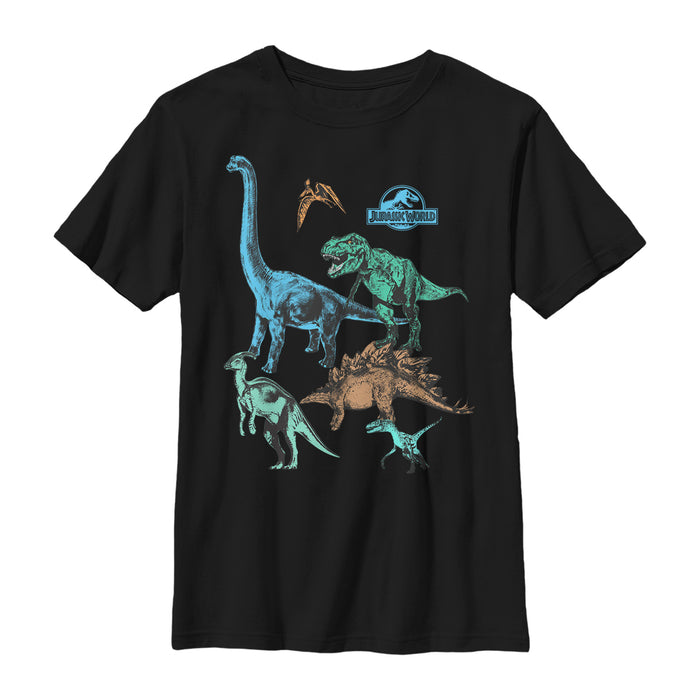 fifth sun Boy's Jurassic World Dinosaur Party Time T-Shirt