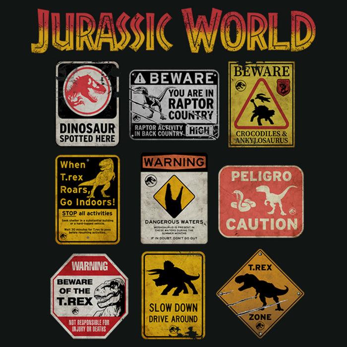 Fifth Sun Boy's Jurassic World: Dominion Dinosaur Warning Sign Collage T-Shirt