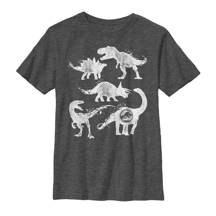 Fifth Sun Boy's Jurassic World: Fallen Kingdom Cracked Dinosaurs T-Shirt