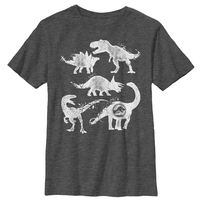 fifth sun Boy's Jurassic World Fallen Kingdom Cracked Dinosaurs T-Shirt