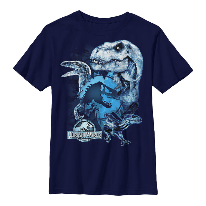 fifth sun Boy's Jurassic World: Fallen Kingdom Dinosaur Frost T-Shirt