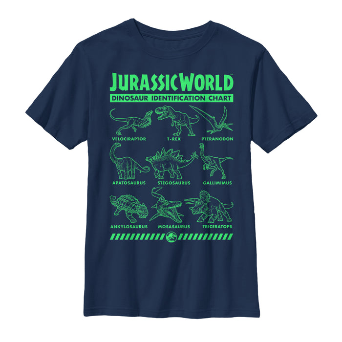 Fifth Sun Boy's Jurassic World: Fallen Kingdom Dinosaur Identification Card T-Shirt