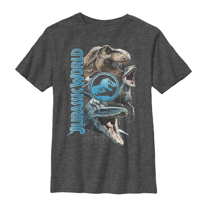 fifth sun Boy's Jurassic World: Fallen Kingdom Dinosaur Montage T-Shirt