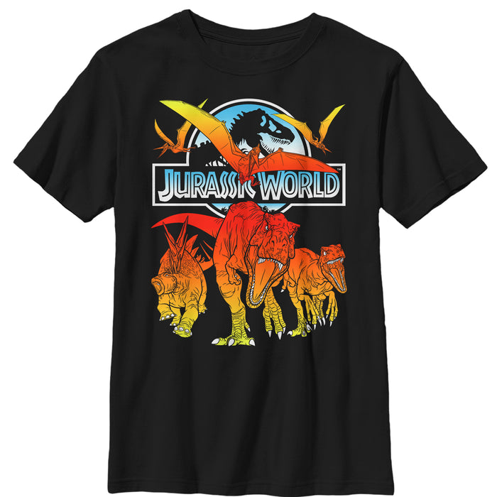 fifth sun Boy's Jurassic World: Fallen Kingdom Fire Dinosaurs T-Shirt