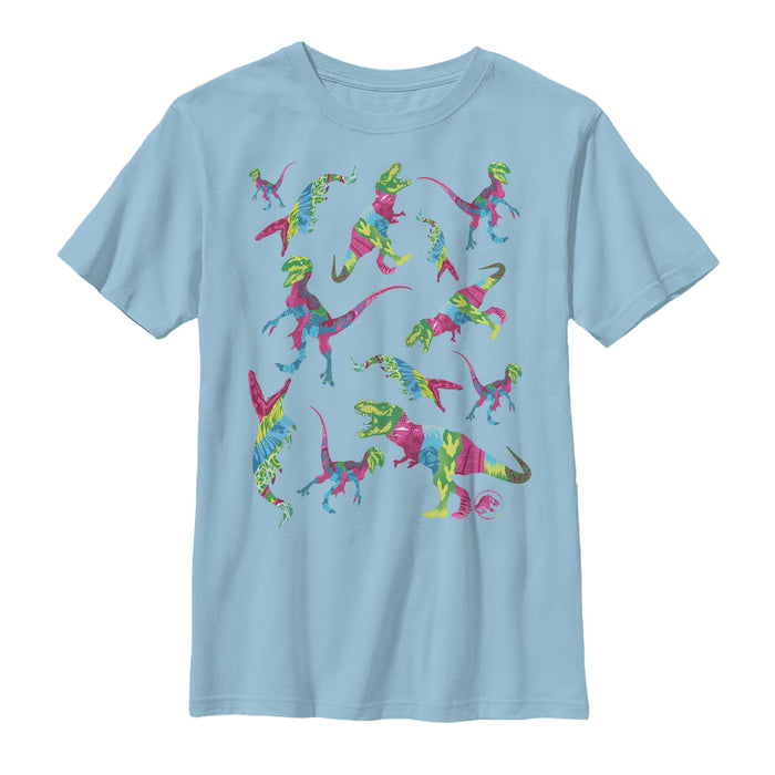 fifth sun Boy's Jurassic World: Fallen Kingdom Rainbow Dinosaurs T-Shirt