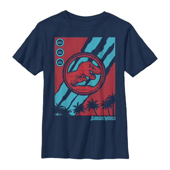 fifth sun Boy's Jurassic World: Fallen Kingdom T. Rex Logo Streaks T-Shirt