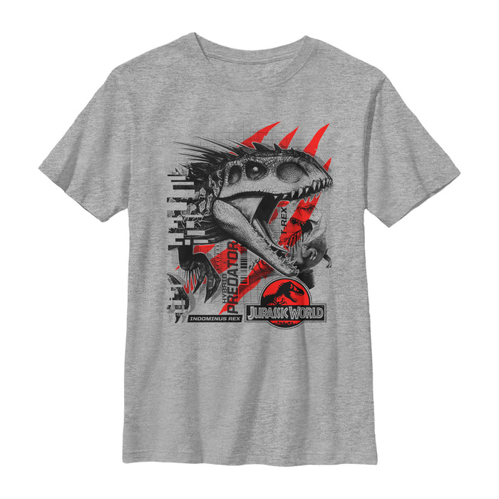 fifth sun Boy's Jurassic World Indominus Rex Streaks T-Shirt
