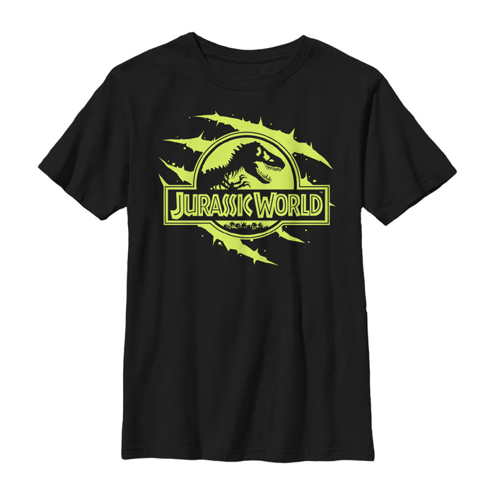 fifth sun Boy's Jurassic World Logo Claw Marks T-Shirt