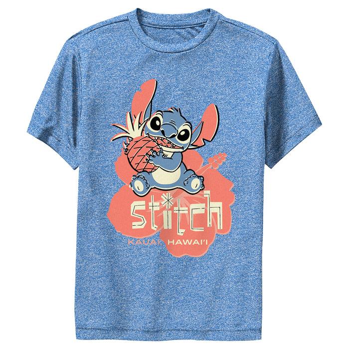 fifth sun Boy's Lilo & Stitch Kauai Pineapple Stitch Performance Tee
