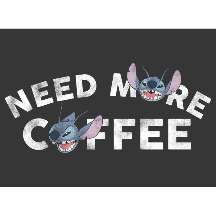 Fifth Sun Boy's Lilo & Stitch Need More Coffee Distressed Stitch T-Shirt