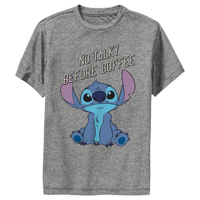 fifth sun Boy's Lilo & Stitch No Talky Before Coffee Performance Tee