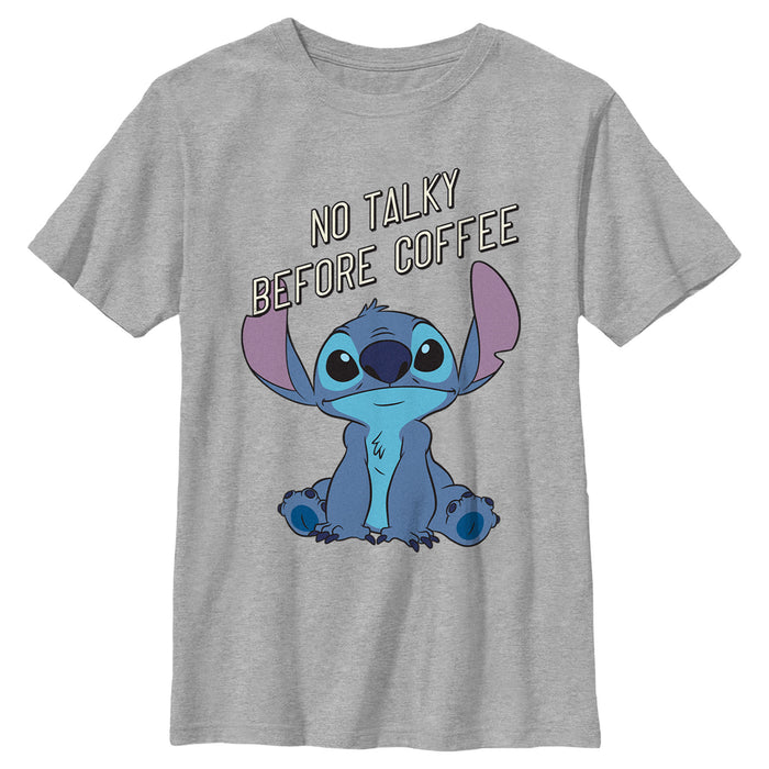 fifth sun Boy's Lilo & Stitch No Talky Before Coffee T-Shirt